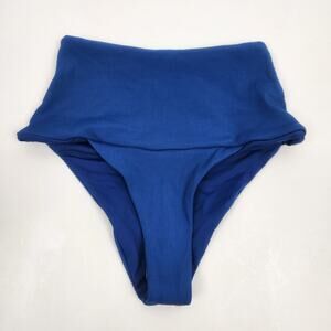 L*Space Desi Bikini Bottom in Blue Ribbed Size XS